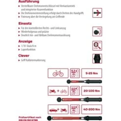 Gedore Drehmomentschlüssel R68900100 12,5 Mm (1/2") 20 - 100 Nm -Werkzeug Verkaufsgeschäft 00 drehmomentschluessel 03 1
