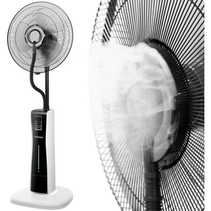 Vasner Stand-Ventilator Cooly Mit Sprühnebel Und Fernbedienung Weiß-Schwarz 2 Vasner Stand-Ventilator Cooly Mit Sprühnebel Und Fernbedienung Weiß-Schwarz – Bild 2