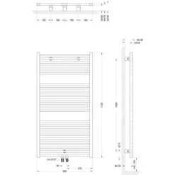 Schulte Design-Heizkörper Turbo II Mit Mittenanschluss 627 W Alpinweiß -Werkzeug Verkaufsgeschäft 32020 2053 4060991041020 6