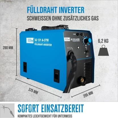 Güde Fülldraht - Schweißgerät SG 131 A-SYN 2 Güde Fülldraht - Schweißgerät SG 131 A-SYN – Bild 2