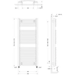 Schulte ExpressPlus Design-Heizkörper München Rund HxB 121,5 X 50 Cm 580 W -Werkzeug Verkaufsgeschäft 4060991037931 2053 3