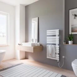 Schulte Badheizkörper Breda Steckerfertig + Heizstab 5 R Alpinweiß 106 X 50 Cm