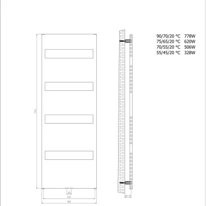 Schulte Badheizkörper Turin Steckerfertig Heizstab 3 L Alpinweiß 170,3 X 60,5 Cm 2 Schulte Badheizkörper Turin Steckerfertig Heizstab 3 L Alpinweiß 170,3 X 60,5 Cm – Bild 2