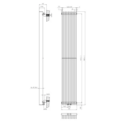 Schulte Design-Heizkörper London Mit Mittenanschluss 1.111 W Anthrazit 2 Schulte Design-Heizkörper London Mit Mittenanschluss 1.111 W Anthrazit – Bild 2