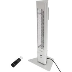 Vasner Infrarot-Standheizstrahler HeatTower 2500 W Mit Fernbedienung Silber