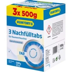 Humydry Raumentfeuchter Nachfülltab Neutral 3 X 500 G