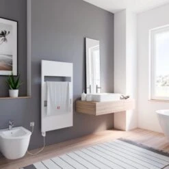 Schulte Design-Heizkörper Turin Inkl. Heizstab 600 Watt Links Alpinweiß 50,5 X 1